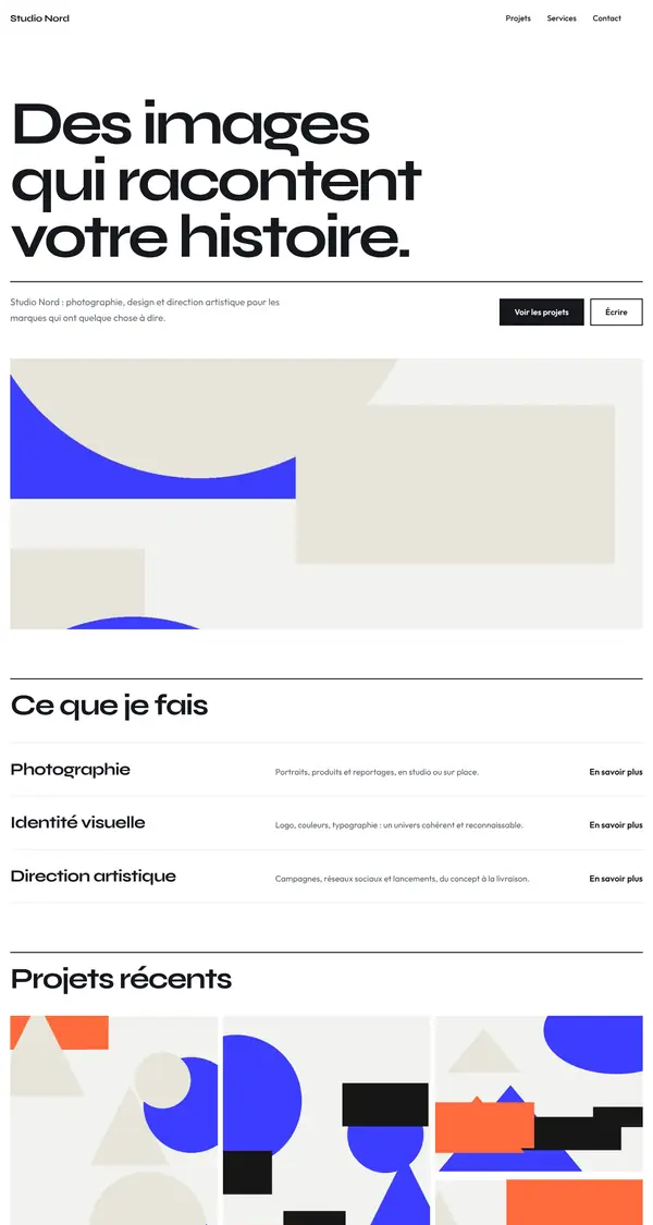 Aperçu du modèle Studio